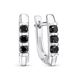 Серьги из белого золота с бриллиантами