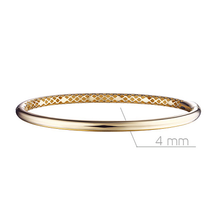 Браслет жесткий из желтого золота