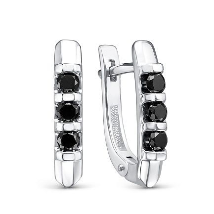 Серьги из белого золота с бриллиантами