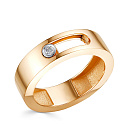 Кольцо из красного золота с бриллиантом