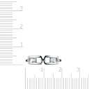 Кольцо из серебра с фианитом