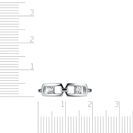 Кольцо из серебра с фианитом