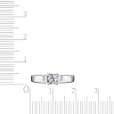 Кольцо из серебра с фианитом