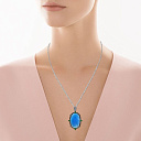 Подвеска из белого золота с бриллиантами, агатом