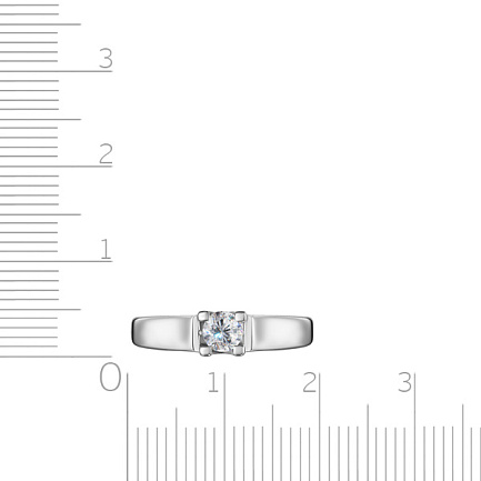 Кольцо из серебра с фианитом