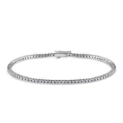 Браслет декоративный из белого золота с бриллиантами