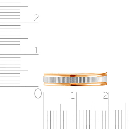 Кольцо обручальное с алмазной гранью