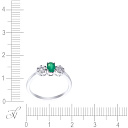 Кольцо помолвочное из белого золота с бриллиантами