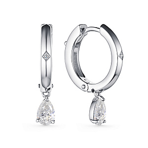 Серьги из серебра с бриллиантами