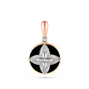 Подвеска из красного золота с бриллиантами