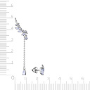 Серьги из серебра с фианитом