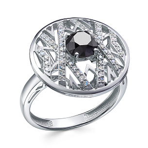 Кольцо из белого золота с бриллиантом