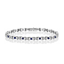 Браслет из белого золота с бриллиантами, сапфирами