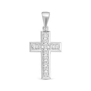 Подвеска из белого золота с бриллиантами