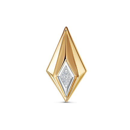 Подвеска из красного золота с бриллиантами