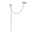 Серьга одиночная из серебра с фианитами