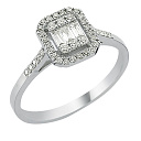 Кольцо из белого золота с бриллиантами