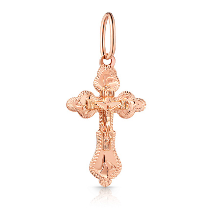 Крест из комбинированного золота