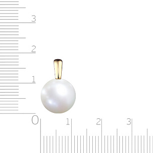 Подвеска из желтого золота с жемчугом