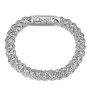 Браслет декоративный из серебра с фианитами