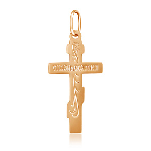 Крест из комбинированного золота