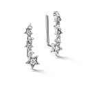 Серьги из серебра с фианитом