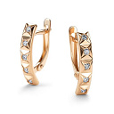 Серьги с английским замком из красного золота