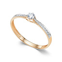 Кольцо из красного золота с бриллиантами