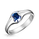 Кольцо из белого золота с сапфиром
