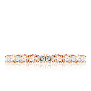 Кольцо из красного золота с фианитом