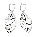 Серьги с английским замком из белого золота с бриллиантами