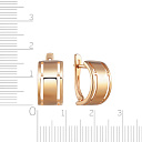 Серьги с английским замком из красного золота