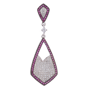 Подвеска из серебра с фианитом