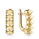 Серьги с английским замком из желтого золота