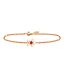 Браслет декоративный из красного золота с эмалью