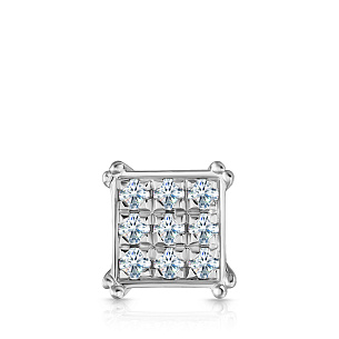 Подвеска из белого золота с бриллиантом