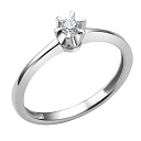 Кольцо из белого золота с бриллиантом