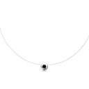 Колье из белого золота с сапфиром