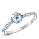 Кольцо из серебра с фианитом