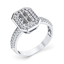 Кольцо из белого золота с бриллиантами