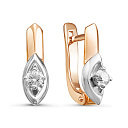 Серьги из красного золота с бриллиантами