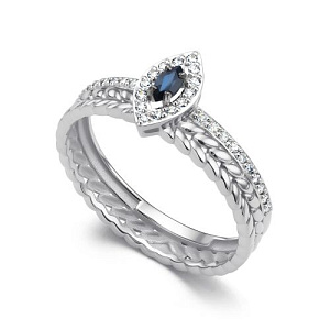 Кольцо из белого золота