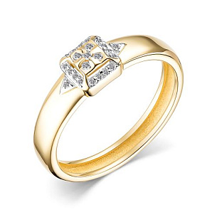 Кольцо из желтого золота с бриллиантом