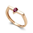 Кольцо из красного золота с рубином