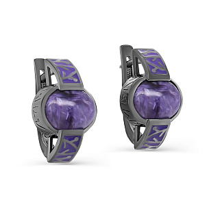 Серьги с английским замком из серебра