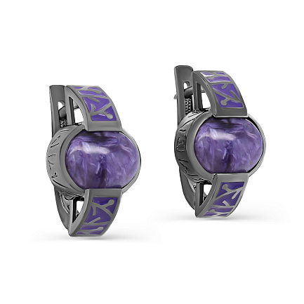 Серьги с английским замком из серебра