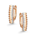 Серьги с английским замком из красного золота