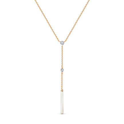 Колье из красного золота с бриллиантами