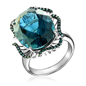 Кольцо из белого золота