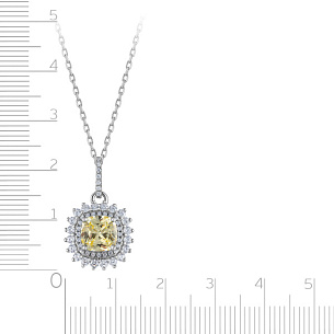 Колье из серебра с цирконием